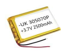 Аккумулятор AMPERIN Li-Pol батарея 3*50*70мм 2pin 3.7V/2500mAh 086242