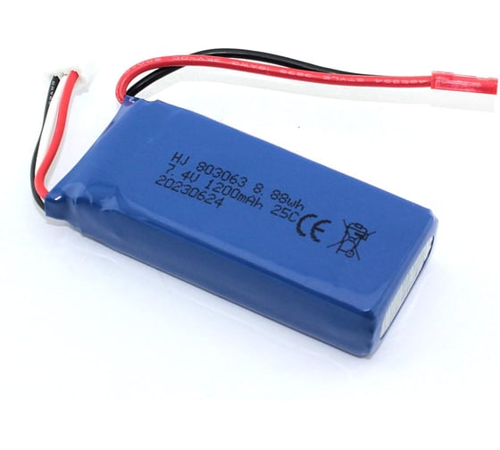 Аккумулятор AMPERIN Li-Pol 7.4V 803063 1200mAh JST 097019