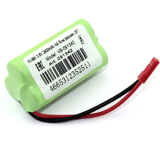 Аккумулятор AMPERIN Ni-MH 3.6V 2400mAh AA Row разъем JST 091342 1