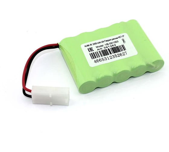 Аккумулятор AMPERIN Ni-Mh 6V 2400 mAh AA Flatpack разъем KET-2P 091353 1