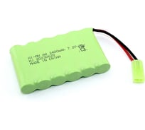 Аккумулятор AMPERIN Ni-Mh 7.2V 2400 mAh AA Flatpack разъем Tamiya 096957