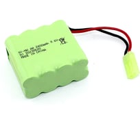 Аккумулятор AMPERIN Ni-Mh 9.6V 2400 mAh AA Row разъем Tamiya (4+4) 096968