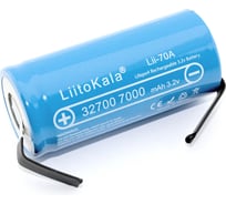 Аккумулятор AMPERIN типа 32700 LiitoKala Lii-70A-N высокотоковый with connectors LiFePO4 3.2V, 7000mAh 099296