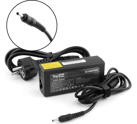 Блок питания TopOn для Asus 19.5V 3.08A (3.0x1.1) 60W ADP-65NH A TOP-AS60 1