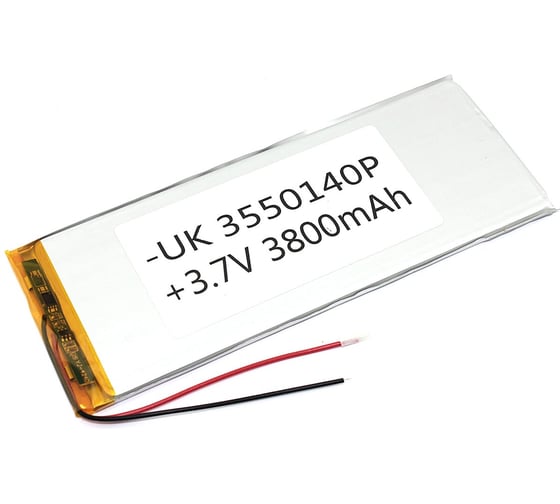 Аккумулятор AMPERIN Li-Pol батарея 3.5*50*140мм 2pin 3.7V/3800mAh 086247