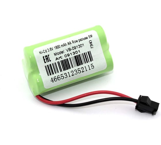 Аккумулятор AMPERIN Ni-Cd 3.6V 1800 mAh AA Row разъем SM 091301 1
