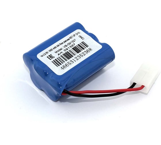 Аккумулятор AMPERIN Ni-Cd 6V 1400 mAh AA Row разъем KET-2P (2+3) 091327 1