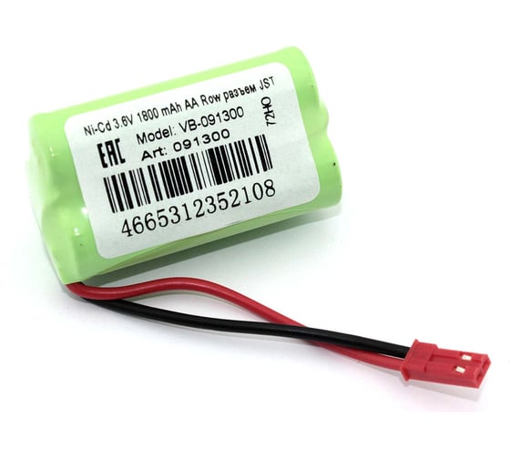 Аккумулятор AMPERIN Ni-Cd 3.6V 1800 mAh AA Row разъем JST 091300 1