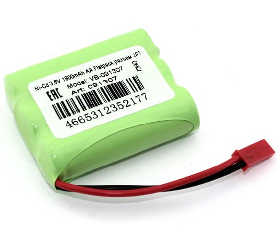 Аккумулятор AMPERIN Ni-Cd 3.6V 1800mAh AA Flatpack разъем JST 091307 1