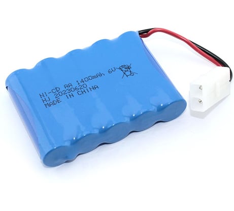 Аккумулятор AMPERIN Ni-Cd 6V 1400 mAh AA Flatpck разъем KET-2P 096897