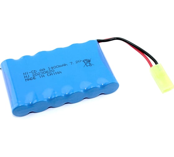 Аккумулятор AMPERIN Ni-Cd 7.2V 1400 mAh AA Flatpack разъем Tamiya 096906 1