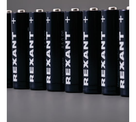 Батарейка алкалиновая REXANT AA/LR6 пальчиковая 1,5В блистер 24 шт. 39-1024