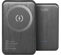 Внешний аккумулятор TopOn 10000mAh магнитная беспроводная зарядка 15W, PD 20W Черный TOP-M10