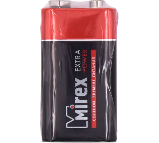 Солевая батарея Mirex 6F22 / Крона 9V 1 шт shrink 23702-6F22-S1 1