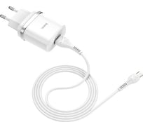 Зарядное устройство Hoco c12Q Smart QC3.0, кабель Micro USB, один порт USB, 5V, 3.0A, белый 820385