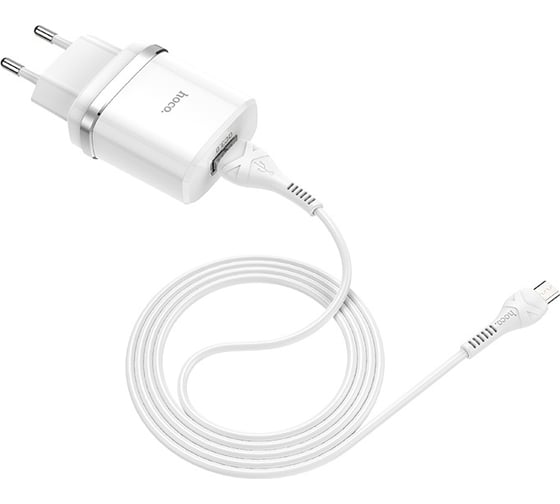 Зарядное устройство Hoco c12Q Smart QC3.0, кабель Micro USB, один порт USB, 5V, 3.0A, белый 820385 1