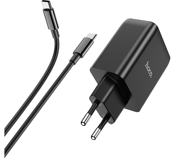 Зарядное устройство Hoco N18 Phenomenon 65W три порта 1*USB-A, 2*Type-C GaN, черный  801167