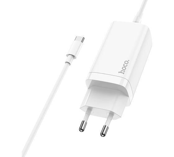 Зарядное устройство Hoco N16 Scenery 65W три порта 1*USB-A, 2*Type-C GaN, белый 801171