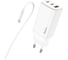 Зарядное устройство Hoco N16 Scenery 65W три порта 1*USB-A, 2*Type-C GaN, белый 801171 6