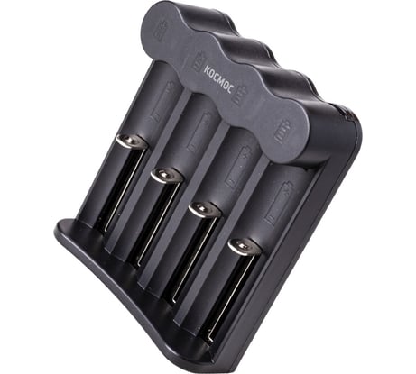 Зарядное устройство КОСМОС 1-4 16340, 17335, 18490, 18650, 20700 питание от USB шнура KOC703USB
