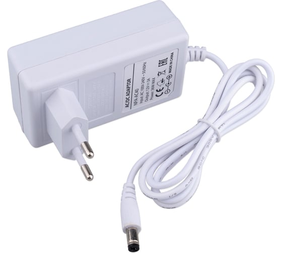 Блок питания Gembird 12В/3А, 36Вт, 1 штекер 5.5х2.5мм, белый NPA-AC40 1