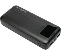 Портативный аккумулятор Gembird 20000мАч, QC/PD, дисплей, черный GPB-20Q