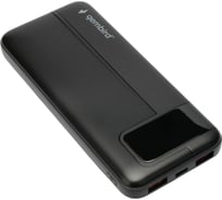 Портативный аккумулятор Gembird 10000мАч, QC/PD, дисплей, черный GPB-10Q