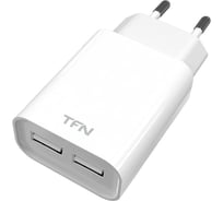 Сетевое зарядное устройство TFN 2USB 2.4A, белое TFN-WC2U24AWH