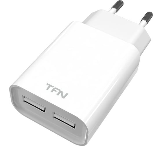 Сетевое зарядное устройство TFN 2USB 2.4A, белое TFN-WC2U24AWH 1