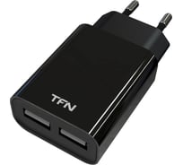 Сетевое зарядное устройство TFN 2USB 2.4A, черное TFN-WC2U24ABK