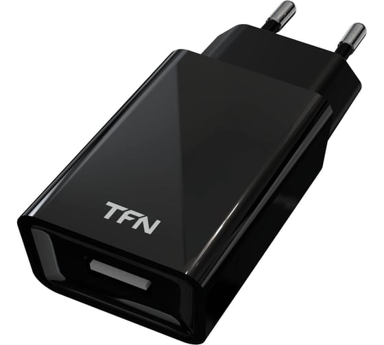 Сетевое зарядное устройство TFN без кабеля 1A, черное TFN-WC1U1ABK