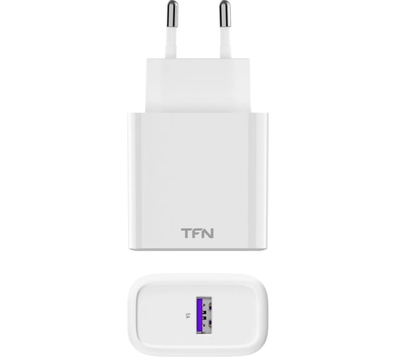 Сетевое зарядное устройство TFN RAPID 5A QC/SCP, белое без кабеля TFN-WCRPD02