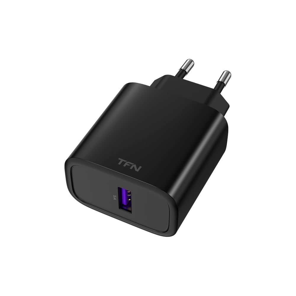 Сетевое зарядное устройство TFN RAPID 5A QC/SCP, черное без кабеля TFN ...