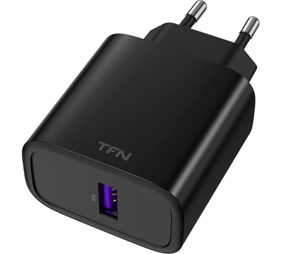 Сетевое зарядное устройство TFN RAPID 5A QC/SCP, черное без кабеля TFN-WCRPD01