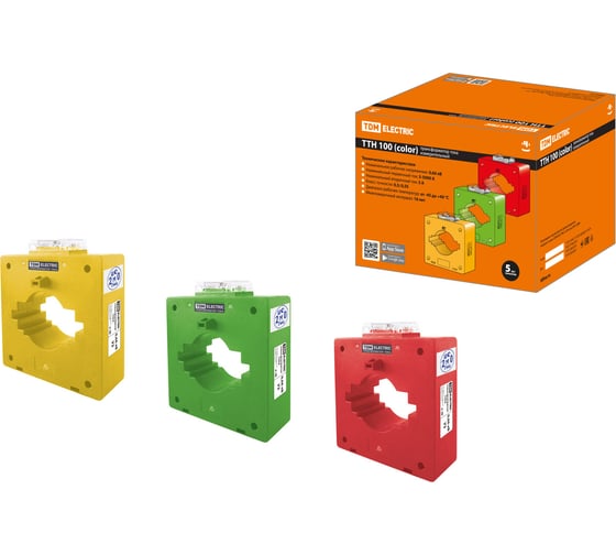 Трансформатор тока TDM ELECTRIC ТТН 100/1000/5-15VA/0,5-Р 3 шт., color SQ1101-1219