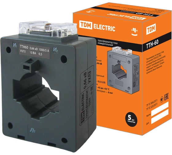 Трансформатор тока TDM ТТН 60/1000/5-10VA/0,5-Р SQ1101-1125 1
