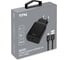 Сетевое зарядное устройство TFN 2 USB RAPID 2.4A + кабель TypeC, черный TFN-WCRPD12W2U03 2