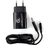 Адаптер питания Cablexpert USB 2 порта, 2.4A, черный + кабель 1м lightning MP3A-PC-36