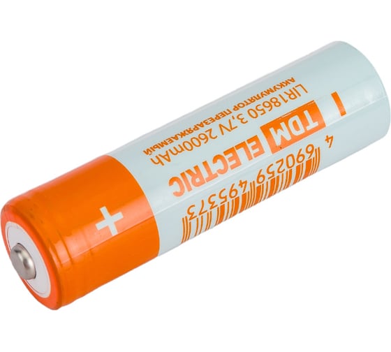 Аккумулятор TDM ELECTRIC LIR18650 3,7 В 2600 мА*ч Li-Ion, термоусад., SQ1702-0087