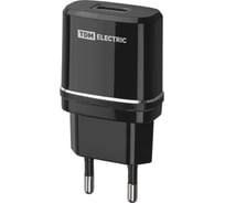 Сетевое зарядное устройство TDM ELECTRIC ELECTRIC СЗУ 3, 1 А, 1 USB, черный, SQ1810-0011