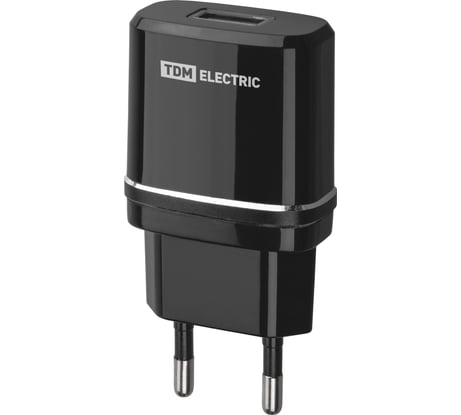 Сетевое зарядное устройство TDM ELECTRIC ELECTRIC СЗУ 3, 1 А, 1 USB, черный, SQ1810-0011