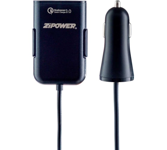 USB зарядное устройство Zipower с удлинителем, QC3.0 5В/3,1А, 3 USB 5В/4,8A, 40Вт, 1,8м PM6672 1