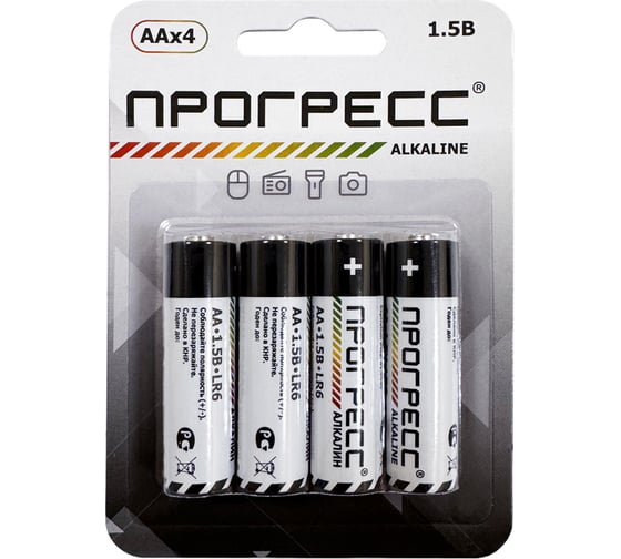 Элемент питания Прогресс LR6 4/card 3704 1