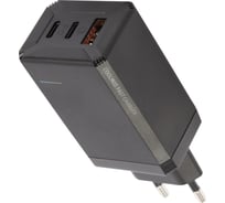 Сетевое зарядное устройство Red Line USB + 2 Type-C (PD-80), 5A, QC4.0 + PD65, черный, УТ000026764