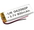 Аккумулятор Amperin Li-Pol батарея 4*20*60мм 2pin 3.7V/800mAh 86260 1