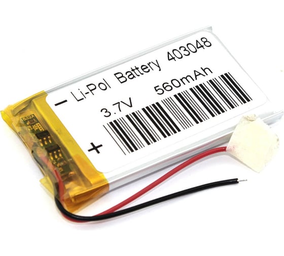 Аккумулятор Amperin Li-Pol батарея 4*30*48мм 2pin 3.7V/560mAh 87250 1