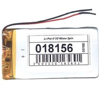 Аккумулятор Amperin Li-Pol батарея 4*35*60мм 2pin 3.7V/1000mAh 18156