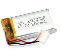 Аккумулятор Amperin Li-Pol батарея 6*20*35мм 2pin 3.7V/600mAh 86286