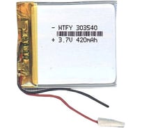 Аккумулятор Li-Pol (батарея) Amperin 3*35*40мм 2pin 3.7V/420mAh 17361
