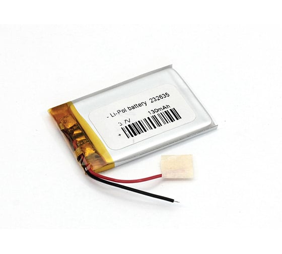 Аккумулятор Li-Pol (батарея) Amperin 2.3*26*35мм 2pin 3.7V/130mAh 79597 1